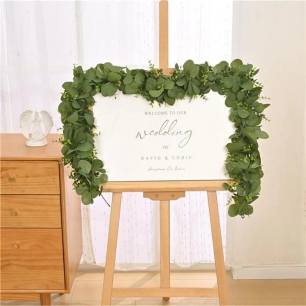 2 Pcs Artificial Eucalyptus Garland, 12 Ft Fake Greenery Garland, Faux Silver